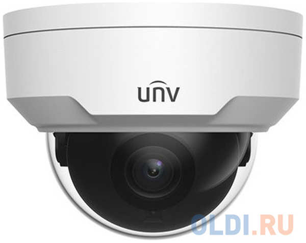 Uniview Видеокамера IP купольная антивандальная, 1/2.8″ 2 Мп КМОП @ 30 к/с, ИК-подсветка до 30м., LightHunter 0.001 Лк @F1.6, объектив 4.0 мм, WD
