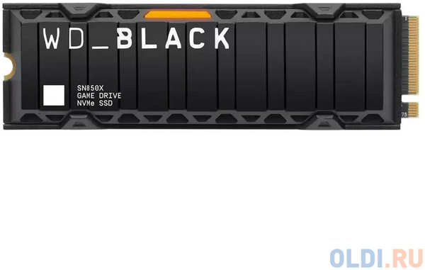 Western Digital Твердотельный накопитель 2TB WD Black SN850X NVMe WDS200T2XHE, 7300/6600MB/s, IOPs 1200000/1100000, TBW 1200 {10} (891309) 4346463653