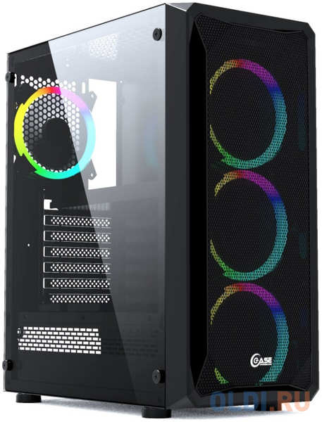Корпус Powercase Mistral Z4 Mesh RGB, Tempered Glass, 4x 120mm RGB fan, чёрный, ATX (CMIZB-R4) 4346463697