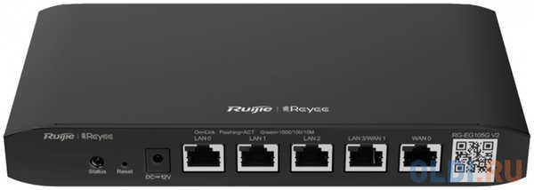 Ruijie Networks Reyee 5-Port Gigabit Cloud Managed router, 5 Gigabit Ethernet connection Ports, support up to 2 WANs, 100 concurrent users, 600Mbps. 4346464639