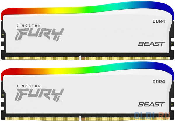 Оперативная память для компьютера Kingston Fury Beast White SE DIMM 16Gb DDR4 3600 MHz KF436C17BWAK2/16 4346464776