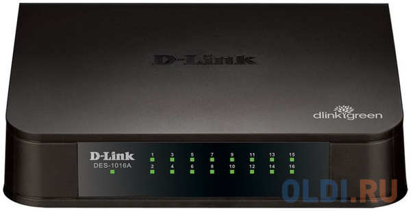 Коммутатор D-Link DES-1016A/E2A 16x100Mb неуправляемый 4346465346