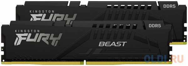 Оперативная память для компьютера Kingston Fury Beast DIMM 64Gb DDR5 4800 MHz KF548C38BBK2-64 4346465564