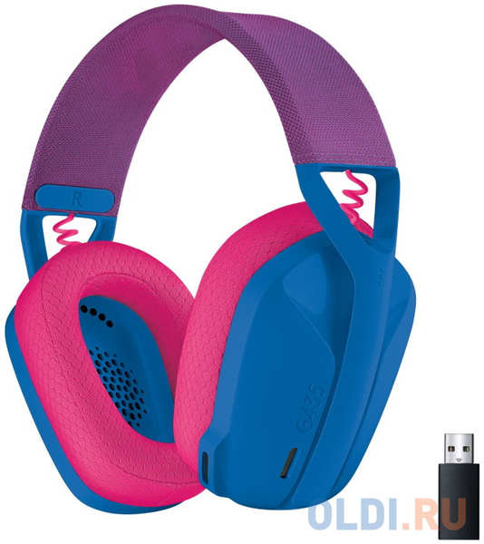 Гарнитура/ Logitech Headset G435 LIGHTSPEED Wireless Gaming BLUE - Retail 4346465739
