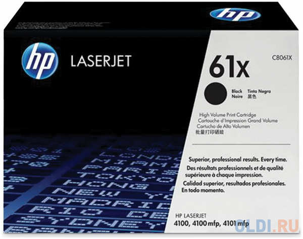 Картридж лазерный HP (C8061X) LaserJet 4100/4100N/4100DTN/4100mfp, черный, оригинальный, ресурс 10000 страниц, С8061X 4346467181