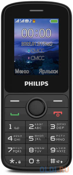 Телефон Philips E2101 Xenium черный 4346468120