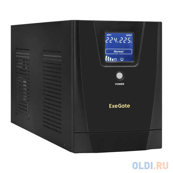 Exegate EX292636RUS ИБП ExeGate SpecialPro Smart LLB-3000.LCD.AVR.3SH.2C13.RJ.USB <3000VA/1800W, LCD, AVR,3*Schuko+2*C13,RJ45/11,USB, металлический 4346468460