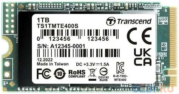 SSD накопитель Transcend MTE400S 1 Tb PCI-E 3.0 x4 4346470851