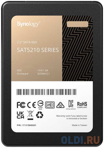 SSD жесткий диск SATA 2.5 480GB 6GB/S SAT5210-480G SYNOLOGY