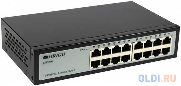 ORIGO OS1216/A1A Неуправляемый коммутатор 16x100Base-TX, корпус металл 4346472395