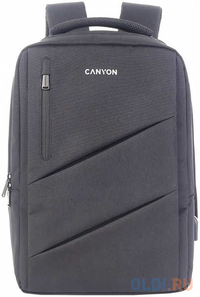 CANYON Laptop backpack for 15.6 inchProduct spec/size(mm): 400MM x300MM x 120MM(+60MM)Grey, Canyon LogoEXTERIOR materials:100% PolyesterInner material 4346472517