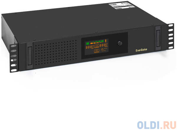Exegate EX293850RUS ИБП ExeGate ServerRM UNL-1000.LCD.AVR.2SH.3C13.USB.2U <1000VA/650W, Color LCD, AVR, 2*Schuko+3*C13, USB, 2U, установка в стойку 4346473303