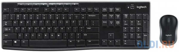 Клавиатура+мышь Logitech Wireless Combo MK270 Black USB 920-004509 4346473537