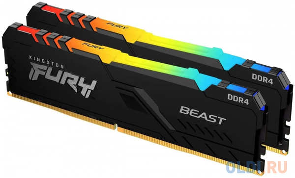 Оперативная память для компьютера Kingston Fury Beast RGB DIMM 64Gb DDR5 5600 MHz KF556C40BBAK2-64