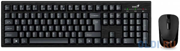 Комплект беспроводной Genius Smart KM-8101 (клавиатура KM-8101/k и мышь NX-7020), Black 4346473836