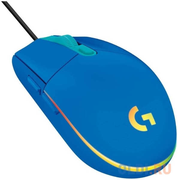 Мышь проводная Logitech G203 синий USB 4346475647