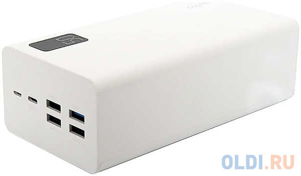 Perfeo Powerbank MOUNTAINS 50000 mAh/LED дисплей/PD + QC 3.0/Type-C/4 USB/Выход: 3A, max 22.5W/White (PF_B4888) 4346477654