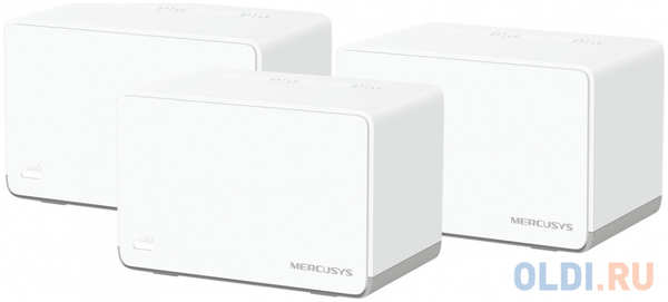 Бесшовный Mesh роутер Mercusys Halo H70X(3-pack) AX1800 10/100/1000BASE-TX компл.:устройство/крепления/адаптер белый (упак.:3шт) 4346478934