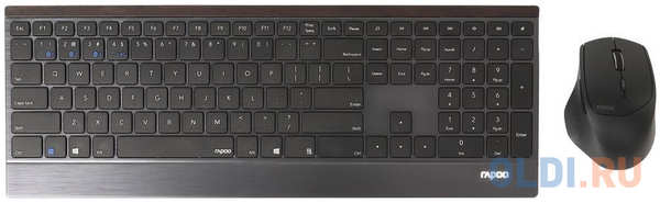 Клавиатура + мышь Rapoo 9500M клав:черный мышь:черный USB беспроводная Bluetooth/Радио slim (18892) 4346479960