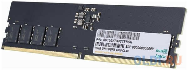 Оперативная память для компьютера Apacer AU16GHB48CTBBGH DIMM 16Gb DDR5 4800 MHz AU16GHB48CTBBGH 4346482712