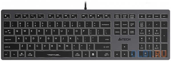 Клавиатура A4TECH Fstyler FX60H Grey USB 4346483164