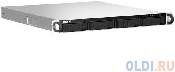 SMB QNAP TS-464U-8G NAS 4 HDD trays, rackmount 1U, 1 PSU. 4-core Intel Celeron N5105/N5095 2.0-2.9 GHz, 8 GB RAM MAX, 2x2.5GbE, 2xUSB 3.2 Gen 2 (10Gbp 4346483669