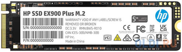 SSD накопитель HP EX900 Plus 1 Tb PCI-E 3.0 x4 35M34AA#ABB