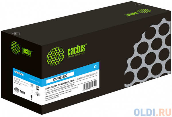 Картридж лазерный Cactus CS-TN328C TN328C (28000стр.) для Konica Minolta bizhub C250i/C300i/C360i