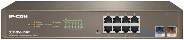 Tenda Коммутатор 8GE/2SFP POE MANAGED G3310P-8-150W IP-COM