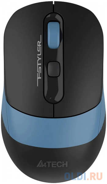 Мышь A4Tech Fstyler FG10CS Air черный/синий оптическая (2000dpi) silent беспроводная USB для ноутбука (4but) 4346491206