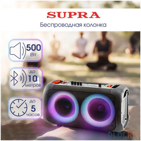 Минисистема Supra SMB-630 черный 70Вт FM USB BT SD 4346491607