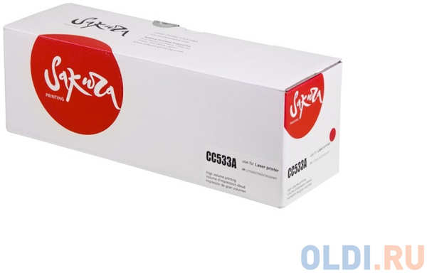 Картридж Sakura CC533A (304A) для HP LJ CM2320fxiMFP/CM2320nMFP/CM2320nfMFP/CP2025/CP2025n/CP2025dn/CP2025, пурпурный, 2800 к