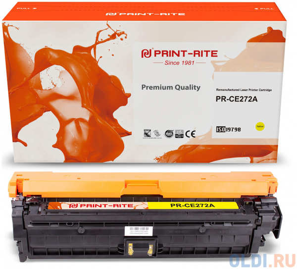 Картридж лазерный Print-Rite TRH863CPU1J PR-CE272A CE272A желтый (15000стр.) для HP LJ Ent CP5525 4346495530
