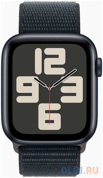 Смарт-часы Apple Watch SE 2023 A2723 44мм OLED корп.темная ночь Sport Loop рем.темная ночь разм.брасл.:145-220мм (MREA3LL/A)