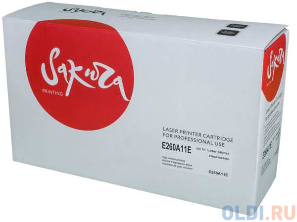 Картридж Sakura E260A11E для Lexmark E460dn/E460dw/E360dn/E360d/E260d/E260/E462dtn, черный, 3500 к 4346497584