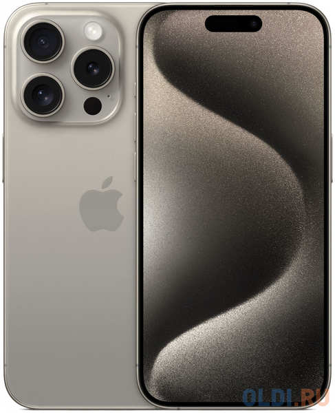 Смартфон Apple A3104 iPhone 15 Pro 128Gb титан моноблок 3G 4G 2Sim 6.1″ 1179x2556 iOS 17 48Mpix 802.11 a/b/g/n/ac/ax NFC GPS Protect 4346498126