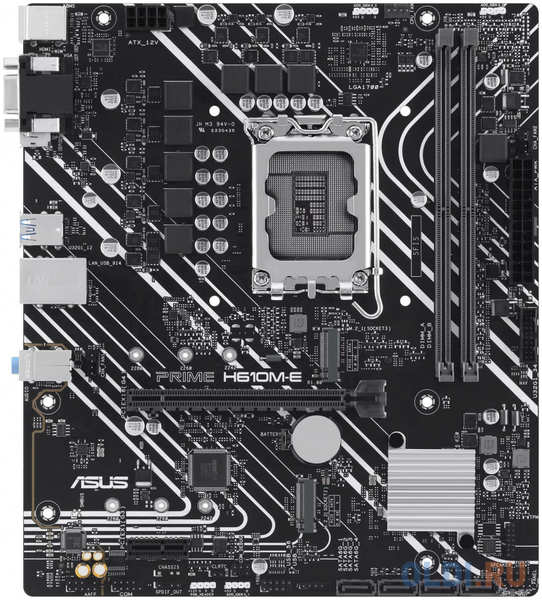ASUS PRIME H610M-E-CSM, LGA1700, H610, 2*DDR5, DP+VGA + HDMI, SATA3, Audio, Gb LAN, USB 3.2, USB 2.0, COM*1 header (w/o cable), mATX ; 90MB1G10-M0EAYC