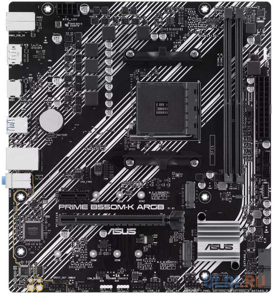 ASUS PRIME B550M-K ARGB, Socket AM4, B550, 2*DDR4, DP+HDMI, SATA3 + RAID, Audio, Gb LAN, USB 3.2, USB 2.0, COM*1 header (w/o cable), mATX ; 90MB1GC0-M 4346498226