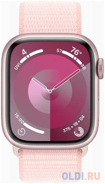 Смарт-часы Apple Watch Series 9 A2978 41мм OLED корп. Sport Loop рем. разм.брасл.:130-200мм (MR953LL/A)