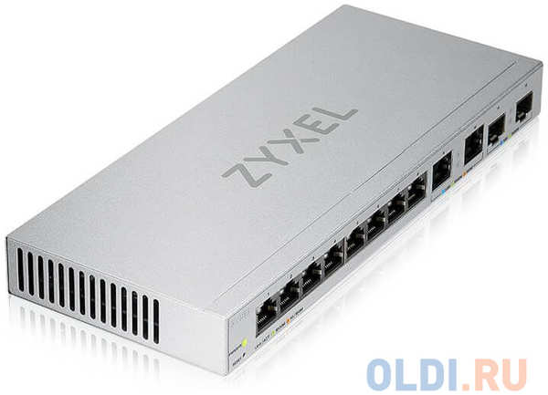 Коммутатор/ Zyxel XGS1210-12 Multi-Gigabit Smart L2 Switch, 8xGE, 2x1/2.5GE, 2xSFP+, Desktop, Silent 4346499968