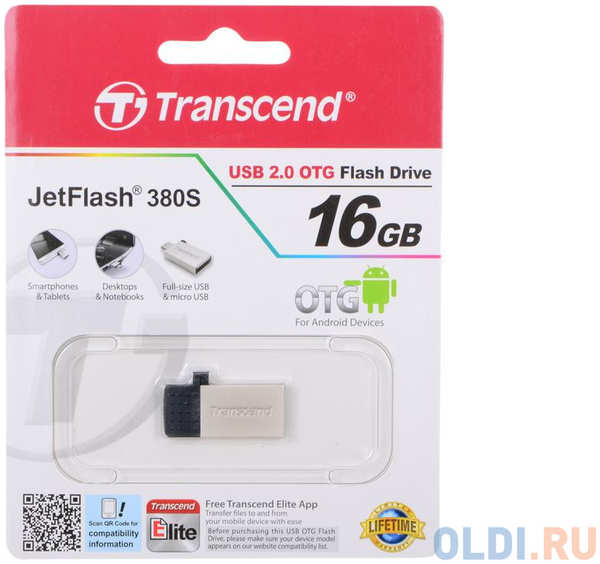 Внешний накопитель 16GB USB Drive Transcend 380S (TS16GJF380S) 434650842