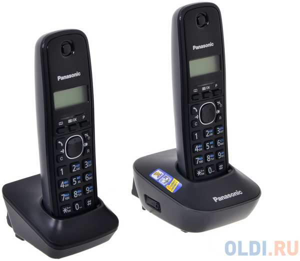Телефон DECT Panasonic KX-TG1612RUH АОН, Caller ID 50, 12 мелодий, + дополнительная трубка