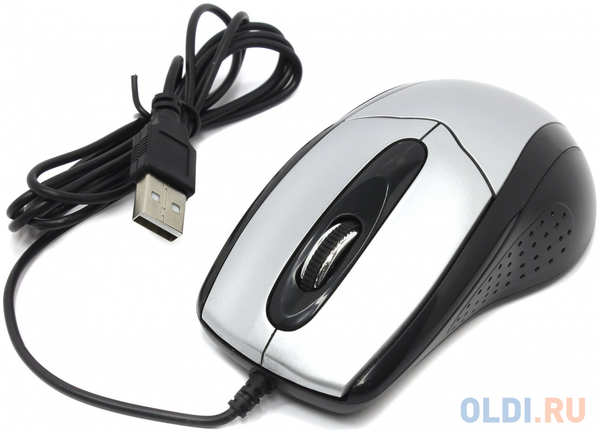 Мышь CBR CM-101 USB Silver оптика, 1200dpi, офисн., провод 1.28 м., USB 434683540