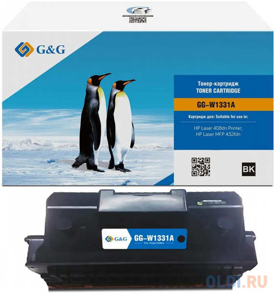 Картридж лазерный G&G GG-W1331A W1331A черный (5000стр.) для HP Laser 408dn/MFP 432fdn 4346840536