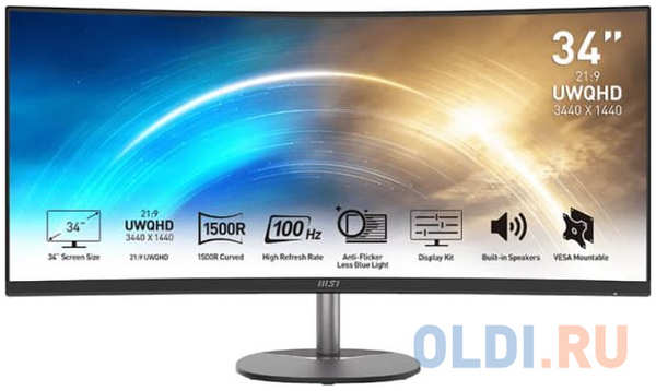 Монитор 34″ MSI Pro MP341CQ 4346842513