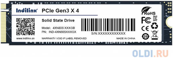 Indillinx SSD жесткий диск M.2 2280 NVME 256GB IND-4XN80S256GX INDILINX