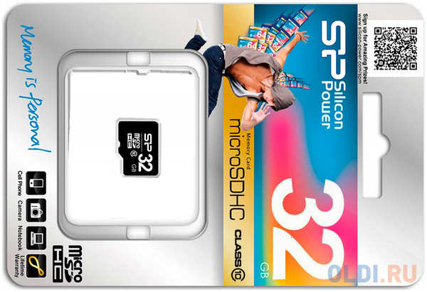 Карта памяти MicroSDHC 32GB Silicon Power Class10 (SP032GBSTH010V10)