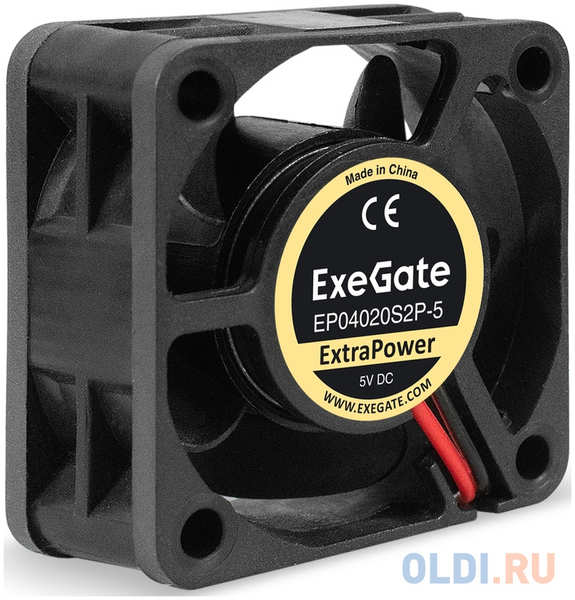 Вентилятор 5В DC ExeGate ExtraPower EP04020S2P-5 (40x40x20 мм, Sleeve bearing (подшипник скольжения), 2pin, 7000RPM, 30.5dBA) 4346843448