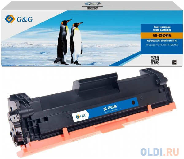 Картридж лазерный G&G GG-CF244A (1000стр.) для HP LaserJet Pro M15/16;MFP M28/M29