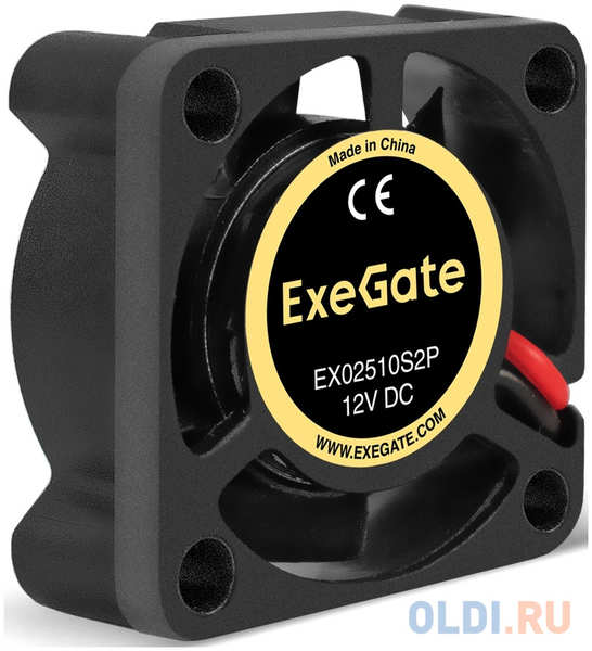 Вентилятор 12В DC ExeGate EX02510S2P (25x25x10 мм, Sleeve bearing (подшипник скольжения), 2pin, 10000RPM, 22dBA) 4346849574